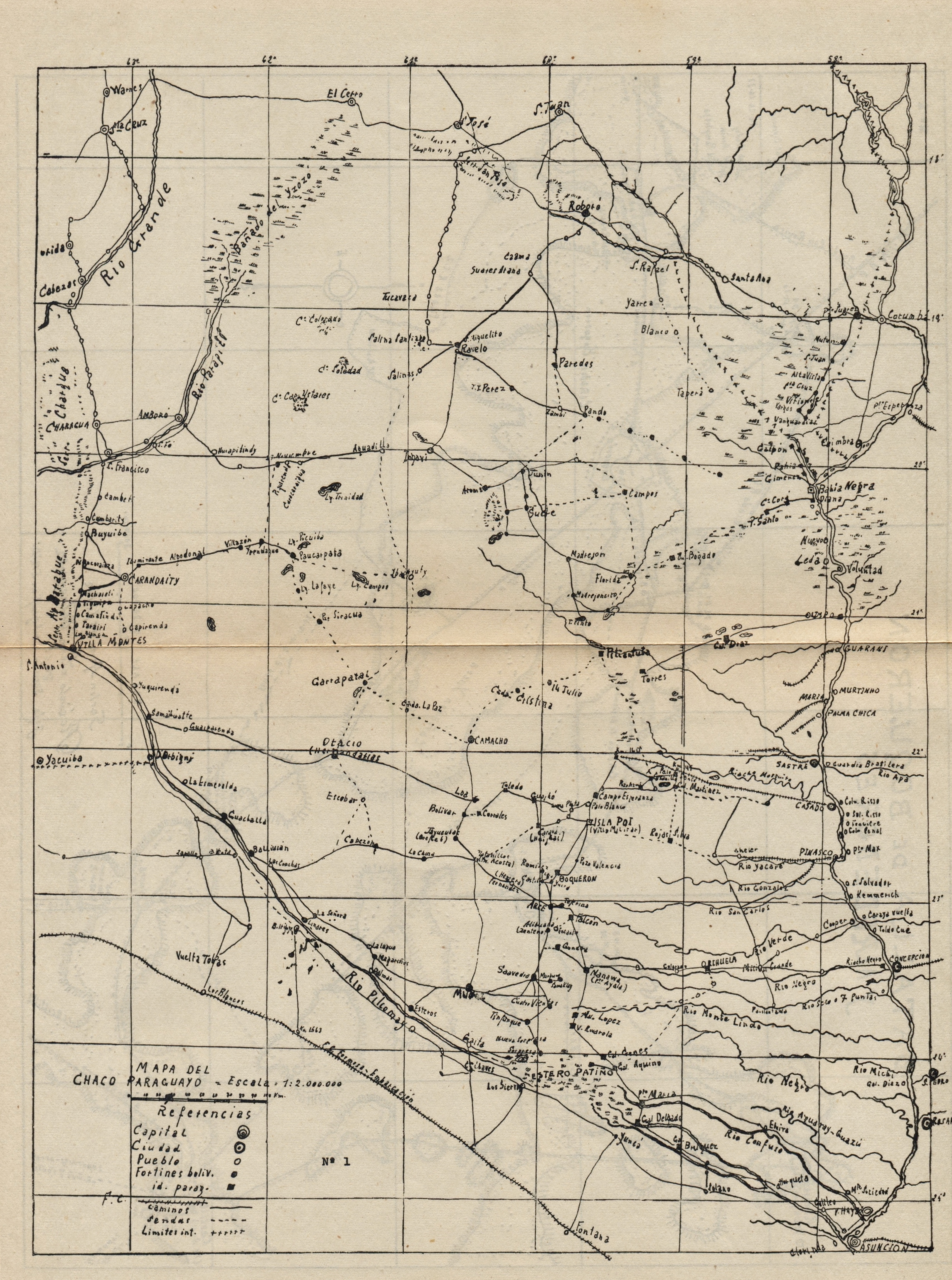 1. Mapa del Chaco paraguayo Imagoteca